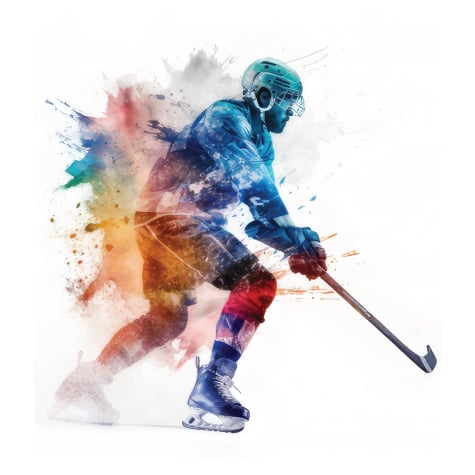 Hockey Player Graphic