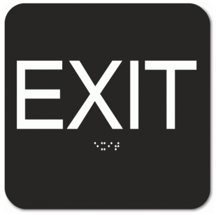 exit sign ada sign factory orig