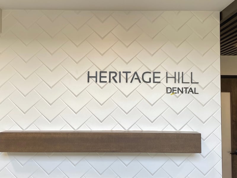 heritage hill dental wall lettering