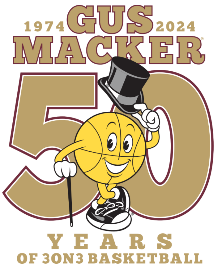 50 year gus macker logo