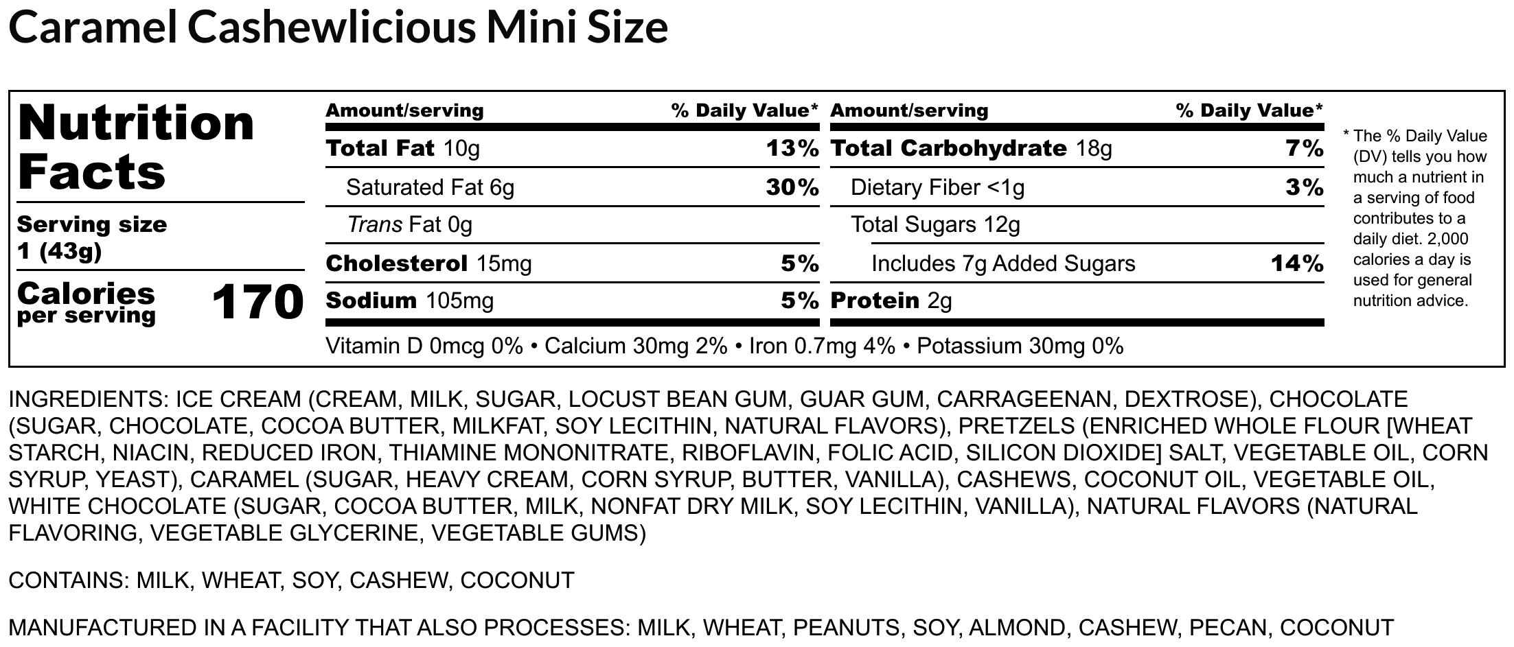 Caramel Cashewlicious Mini Size