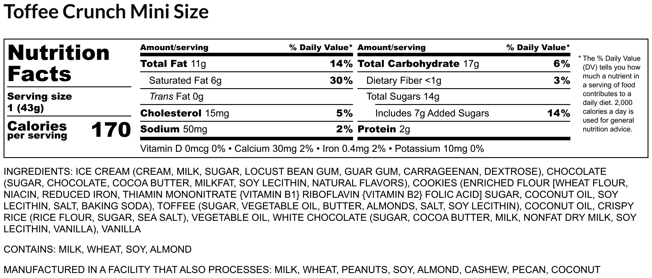 Toffee Crunch Mini Size