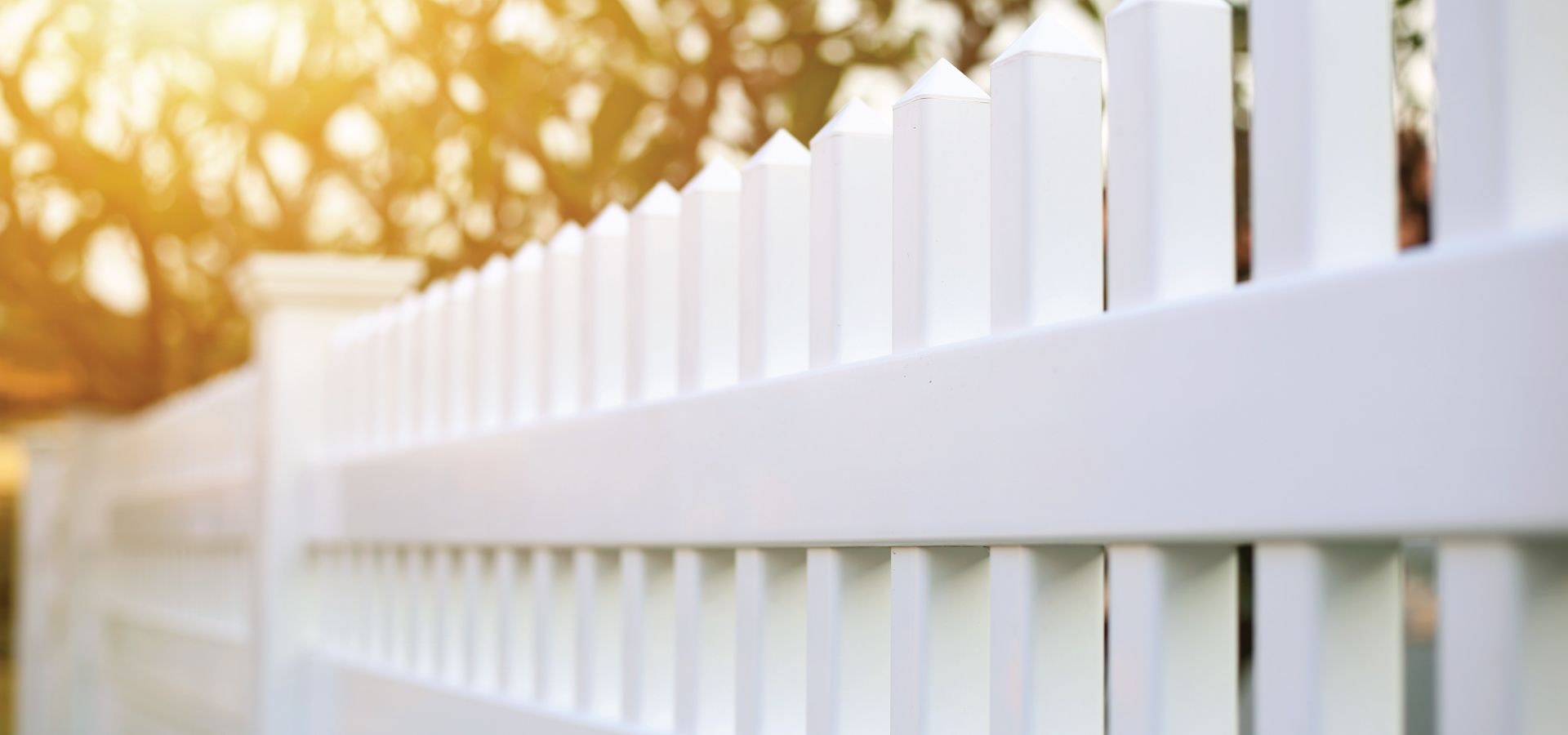 white picket fence close up