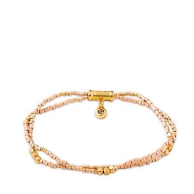 Double Bitty Stretch Bracelet Light Rose