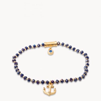 Twinkle Stretch Bracelet Blue/Anchor