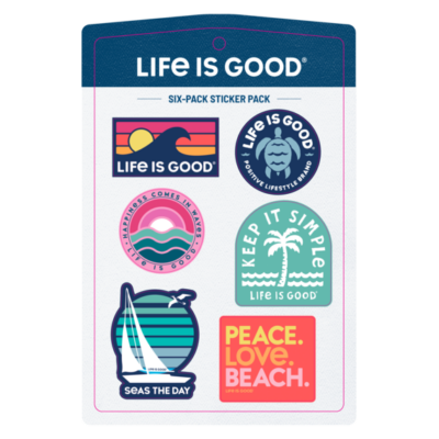 Sticker Pack Beach Six Pack