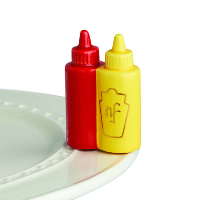 Nora Fleming Main Squeeze Ketchup and Mustard Mini