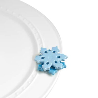 Nora Fleming Blue Snowflakes Mini