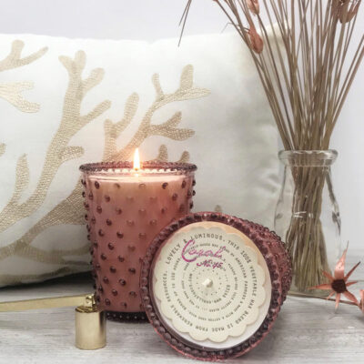 Simpatico Hobnail Glass Candle