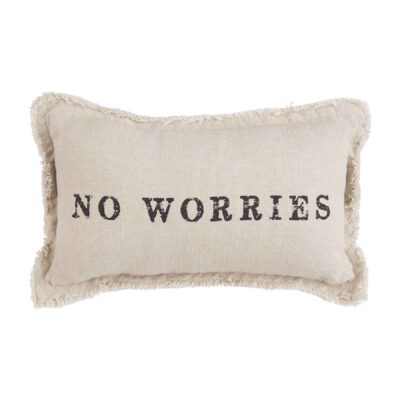 No Worries Canvas Pillow