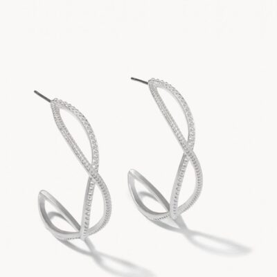 Spartina Harbor Wave Hoop Earrings Silver