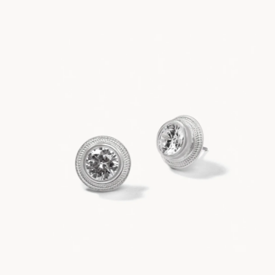 Spartina Sparkle Stud Earrings Silver