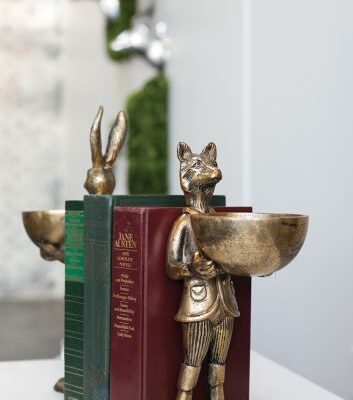 E+ E Eloise Brass Fox Statue Dish