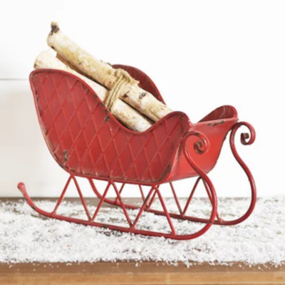 Red Tin Sleigh