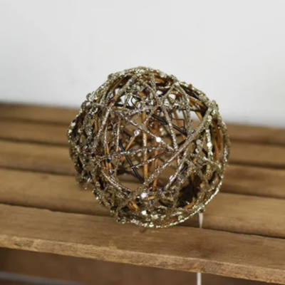 Gold Glitter Ball - 4