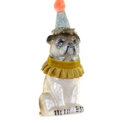 Glass Bulldog Ornament