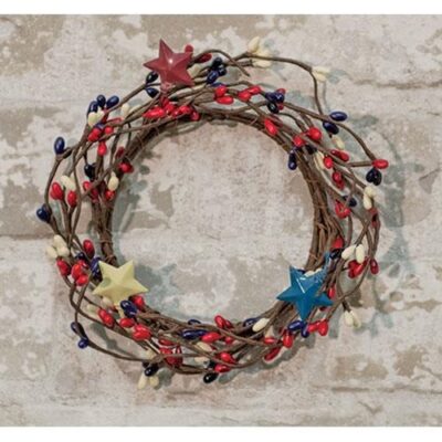 Americana Candle Ring with Stars