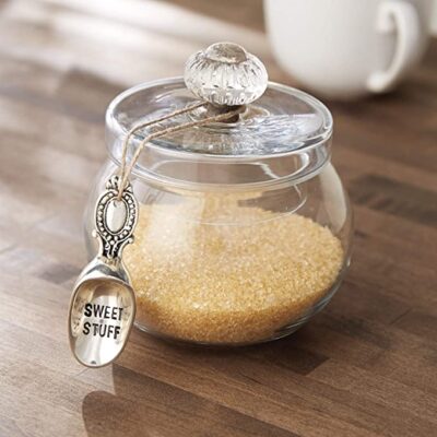 Door Knob Glass Sweets Jar with Scoop