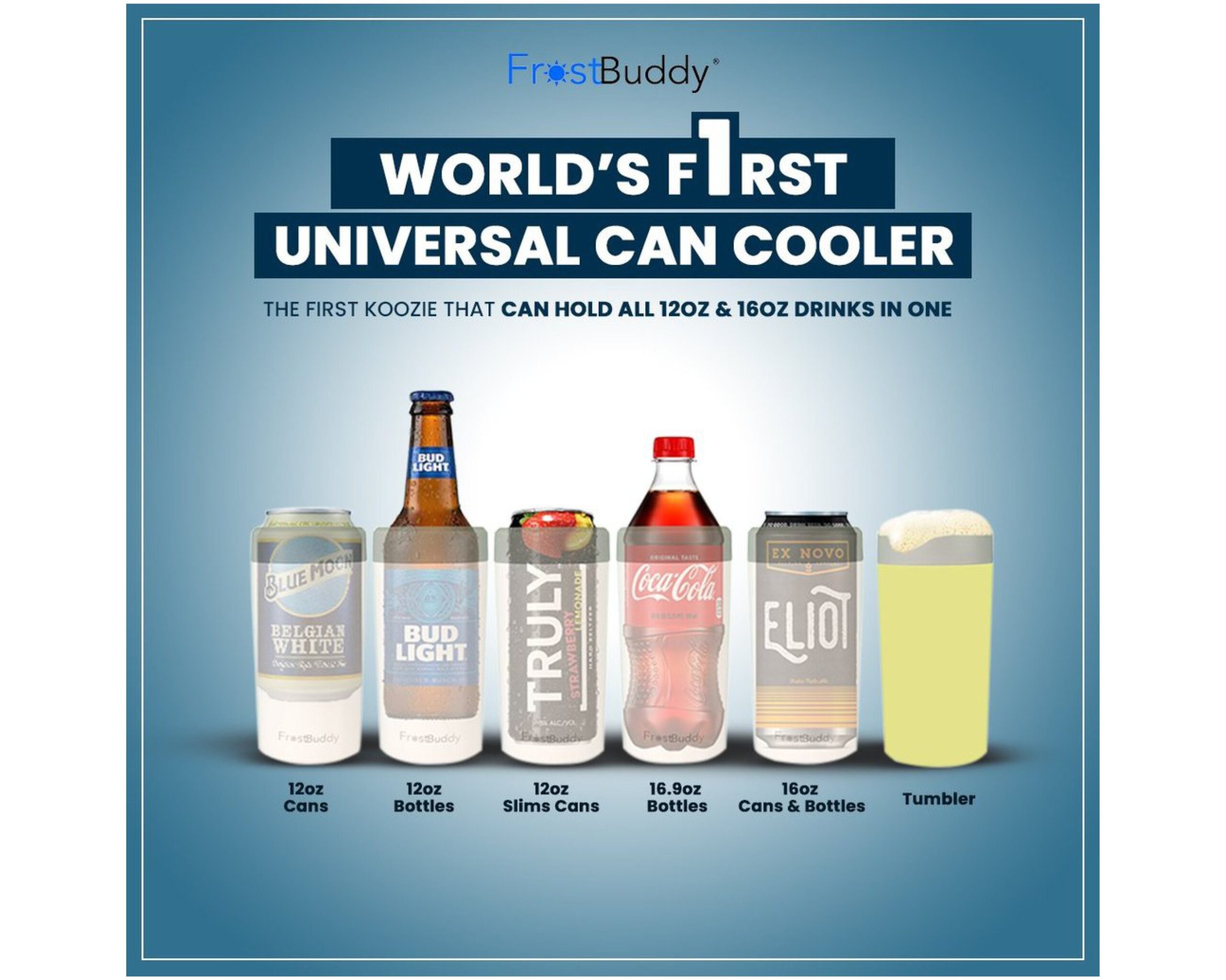 Universal Buddy 2.0 | Sky Glitter - The Original Universal Can Cooler - Frost Buddy