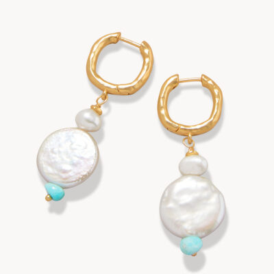 Spartina Low Tide Hoop Pearl Earrings