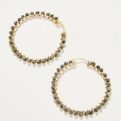 Spartina Ann Beaded Hoop Earrings