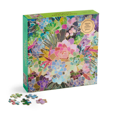 Succulent Mosaic Foil Puzzle