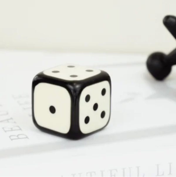 Black and White Dice Accent