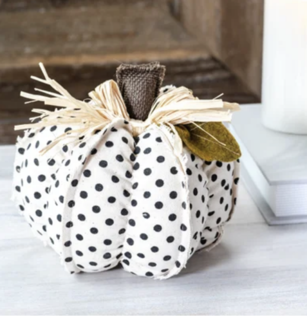 Fabric Dot Pumpkin