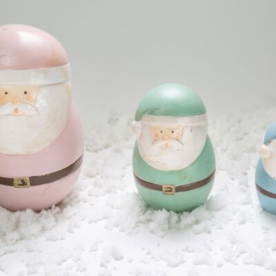 Set of Resin Santas