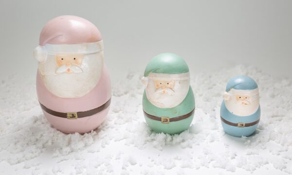 Set of Resin Santas