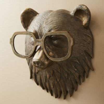 Beatrice the Bear Bronze Wall Mount