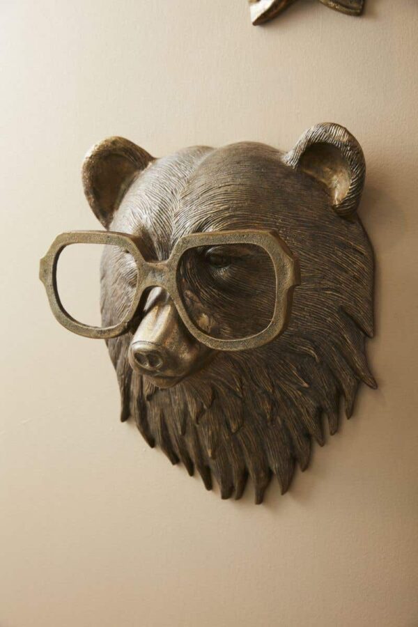 Beatrice the Bear Bronze Wall Mount