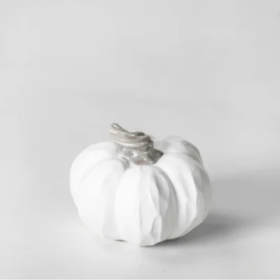 Classic White Resin Pumpkin