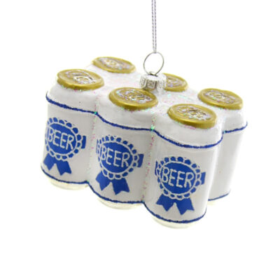 Beer Six Pack Glass Ornament