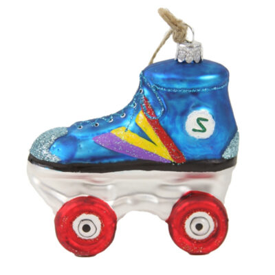 Roller Skate Glass Ornament