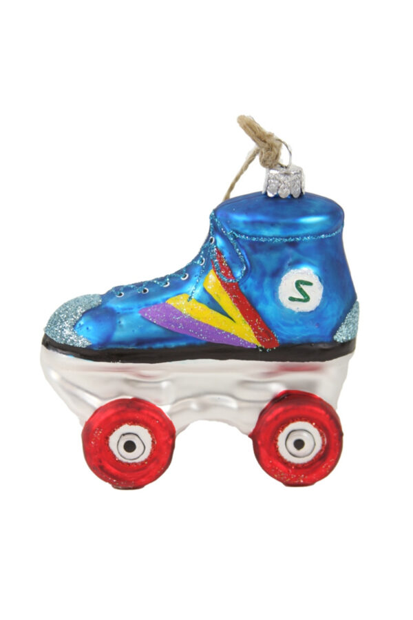 Roller Skate Glass Ornament