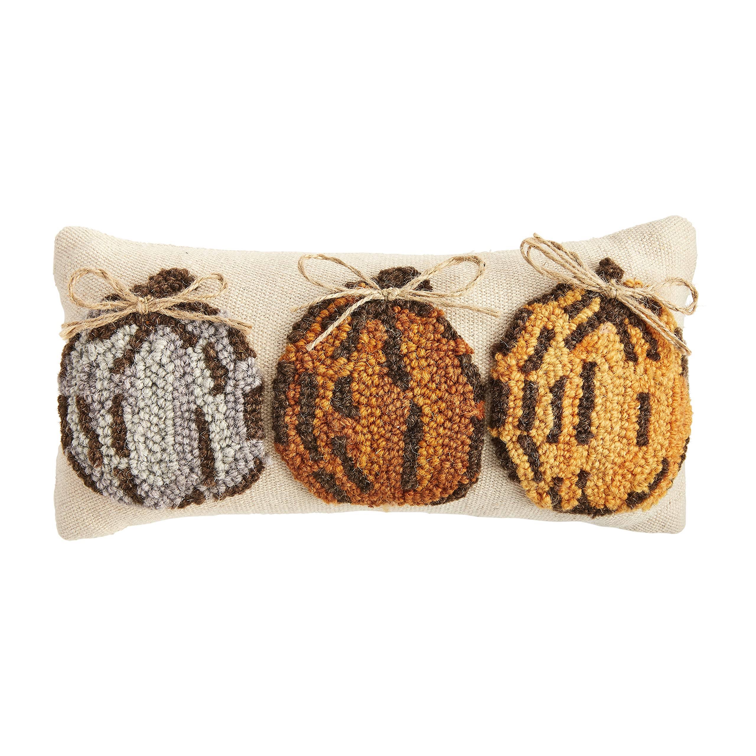 Pumpkin Trio Hooked Pillow Linabella