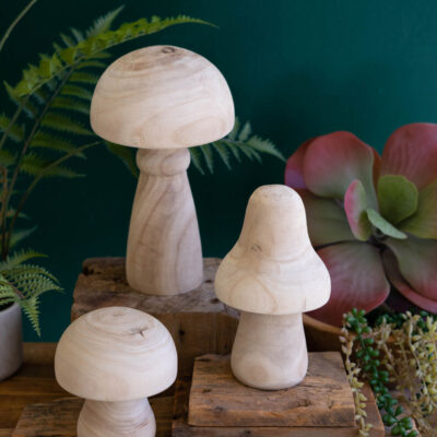 Decorative Wooden Mushrooms