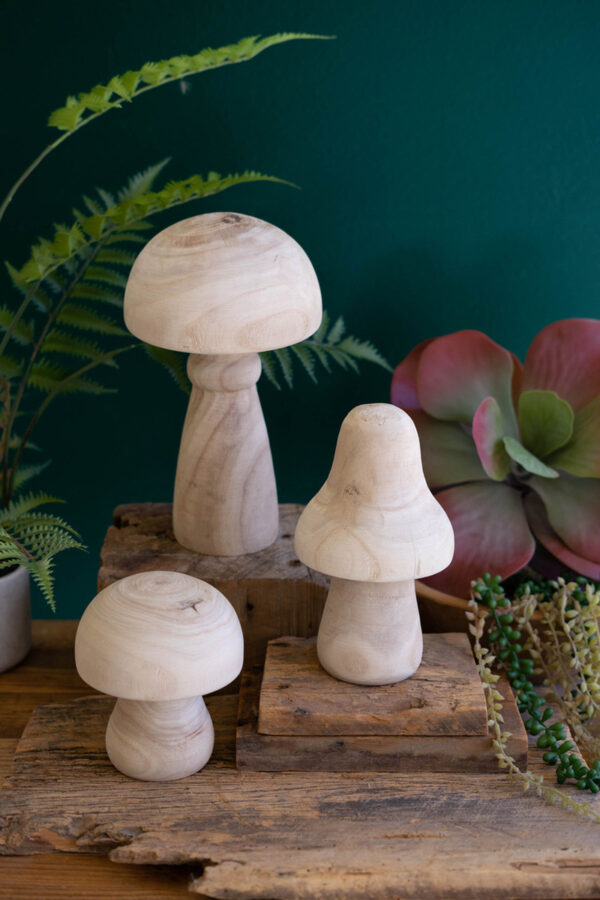 Decorative Wooden Mushrooms