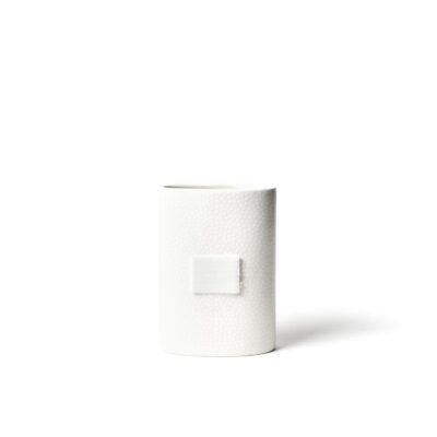 White Dot Mini Oval Vase