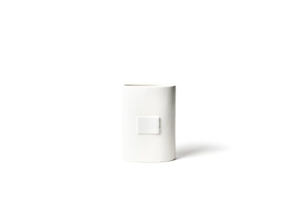 White Dot Mini Oval Vase