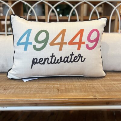 Pentwater Pillow Zip Code Multi Color