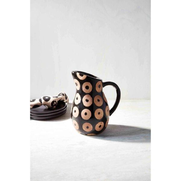 Black Terracotta Pitcher Vase by Mud Pie
