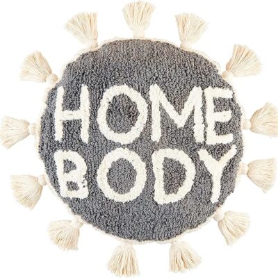 Homebody Round Pillow with Tassels
