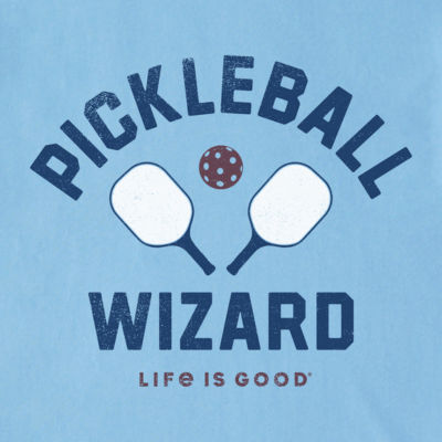 Pickleball Wizard Men's Blue Life Is Good
