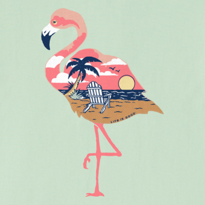 Life is Good Women's Beachy Flamingo