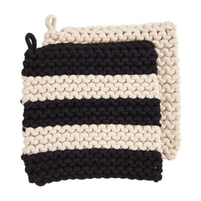 Striped Crochet Pot Holder