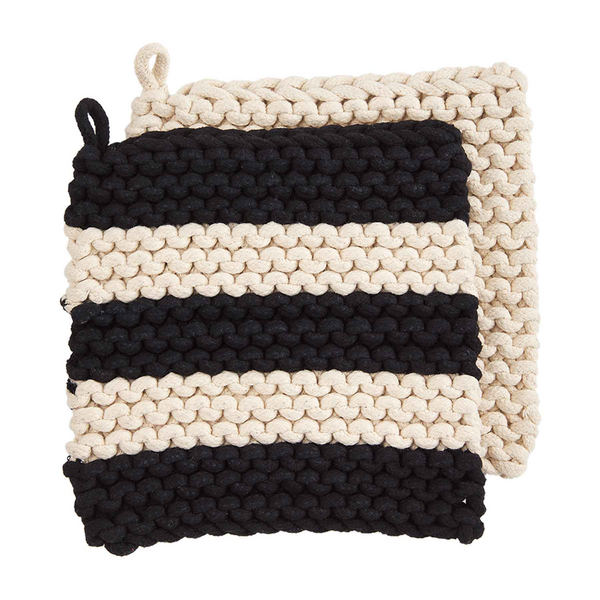 Striped Crochet Pot Holder Linabella
