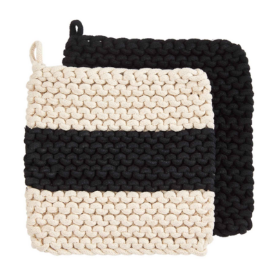 Striped Crochet Pot Holder