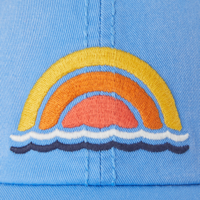 Rainbow Sunset Sunwashed Chill Cap Life is Good